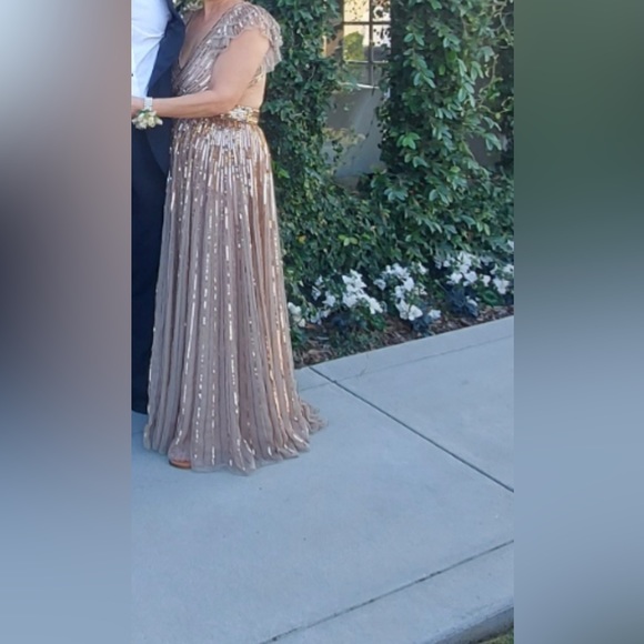 Mac Duggal Dress Sequin cut out Lace up gown - Picture 14 of 14